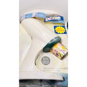 Dixie 5oz Cup Dispenser White Green Countertop Wall Mount New in Package